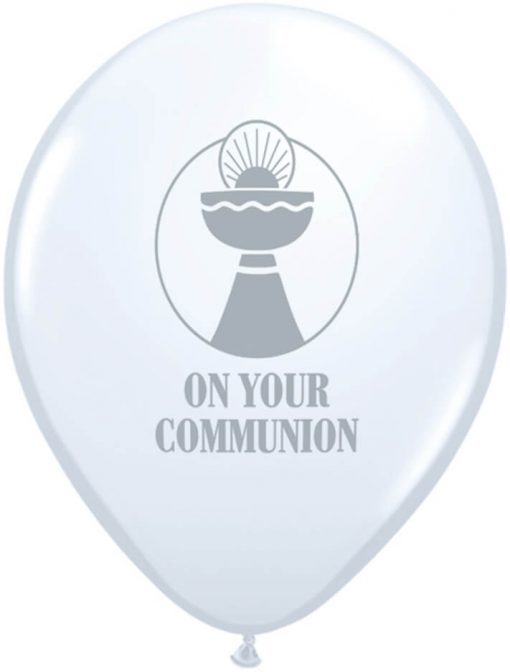 11" / 28cm On Your Communion White Qualatex #92023